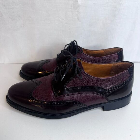 Bostonian Florentine Oxford Wingtip Brogue Dress Shoe Size 8.5 Made in Italy - Picture 13 of 13